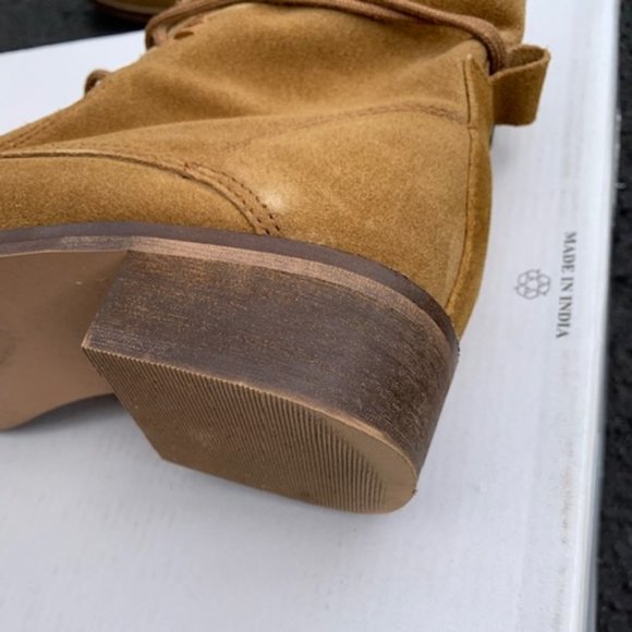 Steve Madden Rosaly Round Toe Suede Ankle Boot Tan C361 - Picture 12 of 16